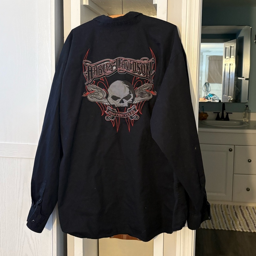 Harley-Davidson Black Button-Up Shirt